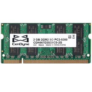 CenDyne 2GB DDR2 RAM PC2-5300 200-Pin Laptop SODIMM
